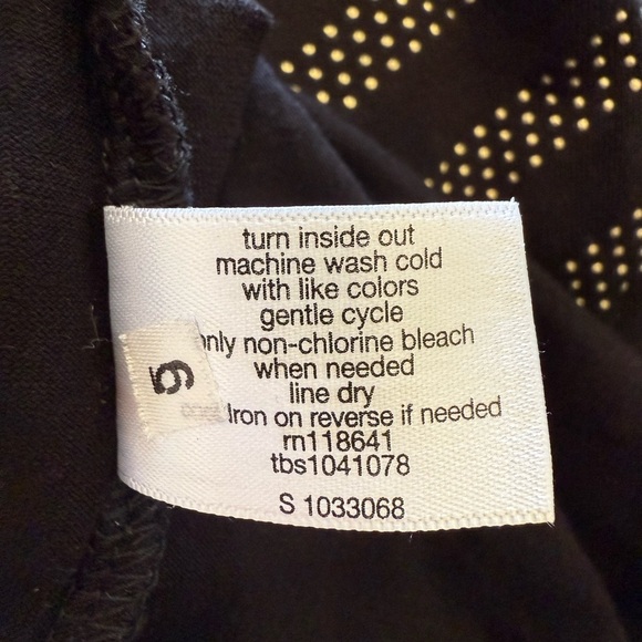 NWOT Lane Bryant Black Tank with Tiny Gold Studs, Ruching, & Draped Neck  22/24 - Picture 5 of 7